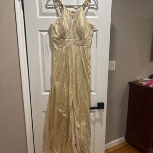 Long gold dress